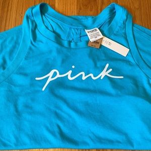 NWT New with Tags PINK by Victoria’s Secret Bright Blue Tank Top with Open Back
